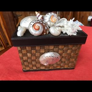 Decorative artisan seashell box
